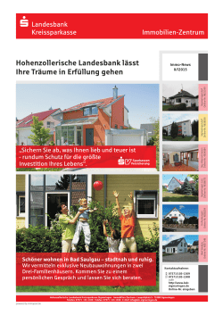 Hohenzollerische Landesbank l&auml;sst Ihre Tr&auml;ume in Erf&uuml;llung gehen