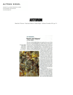 Brian Karl, “Reviews: `Nacht und Träume at Altman Siegel,” Artforum
