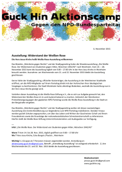 Ausstellung: Widerstand der Weißen Rose