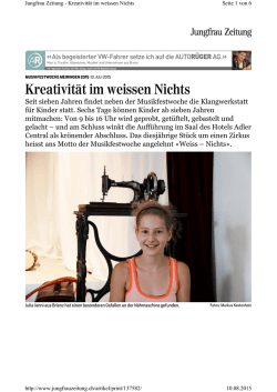 Kreativit&auml;t im weissen Nichts 10.7.