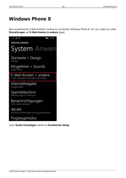 Windows Phone 8 - studIT Online Support