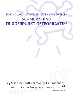 SCHMERZ- UND TRIGGERPUNKT OSTEOPRAKTIK® SCHMERZ