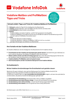 InfoDok 317: Vodafone-Mailbox und -ProfiMailbox