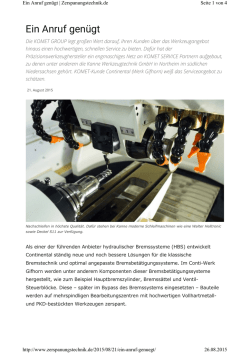 Ein Anruf gen&uuml;gt - Kanne Werkzeugtechnik GmbH