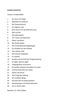 Inhaltsverzeichnis Vorwort, Annette M&uuml;ller 1. Ein Anruf mit Folgen 2