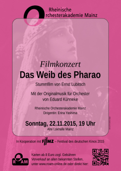 Das Weib des Pharao - Rheinische Orchesterakademie Mainz