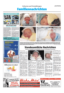 Geburten und Vermählungen