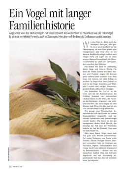 Ein Vogel mit langer Familienhistorie