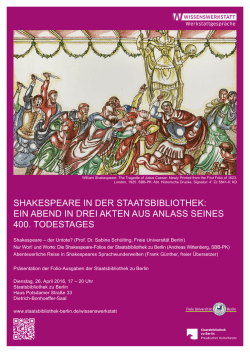 Poster zur Veranstaltung - Staatsbibliothek zu Berlin