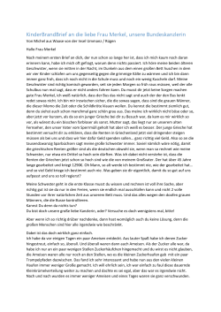 2. Kinderbrandbrief an Frau Dr. Merkel