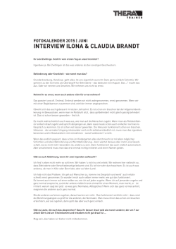 INTERvIEw ILONA & CLAUDIA BRANDT - THERA