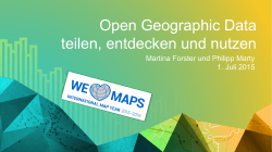 Open Geographic Data teilen, entdecken und nutzen