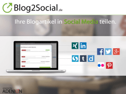 Ihre Blogartikel in Social Media teilen.