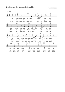 Im Namen des Vaters sind wir hier Text&Musik=&szlig;aniela&szlig;icker