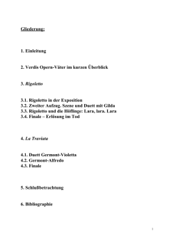 Die Figur des Vaters in Verdis Opern &bdquo;Rigoletto" und &bdquo;La Traviata"