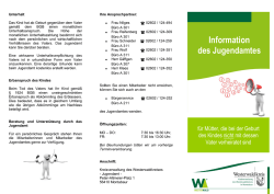 Information des Jugendamtes