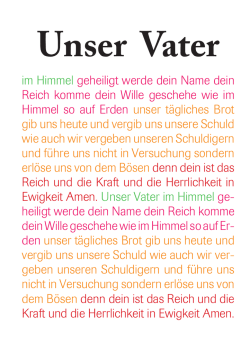 Impulsheft zum Unser Vater - Prayday