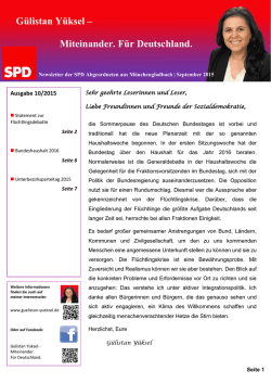 G&uuml;listan Y&uuml;ksel &ndash; Miteinander. F&uuml;r Deutschland.