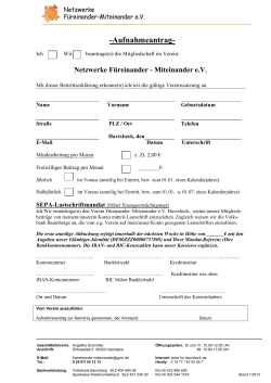 Netzwerke F&uuml;reinander