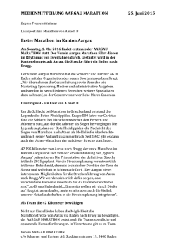 25.06.2015: Erster Marathon im Kanton Aargau