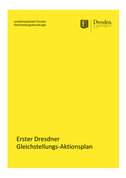 Erster Dresdner Gleichstellungs-Aktionsplan