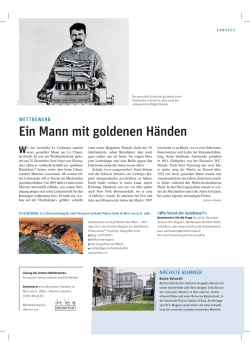 Ein Mann mit goldenen H&auml;nden