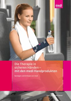 Die Therapie in sicheren H&auml;nden &ndash; mit den medi Handprodukten