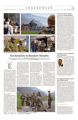 Ein Bataillon in B&uuml;ndner H&auml;nden G R A U B &Uuml; N D E N