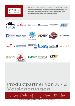 Ihre Zukunft in guten H&auml;nden Versicherungen