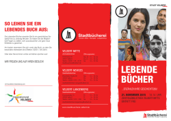 lebende bücher - Stadtbücherei Velbert