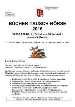BÜCHER-TAUSCH-BÖRSE 2016