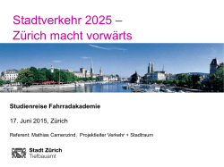 Stadtverkehr 2025 – Zürich macht vorwärts, Mathias Camenzind