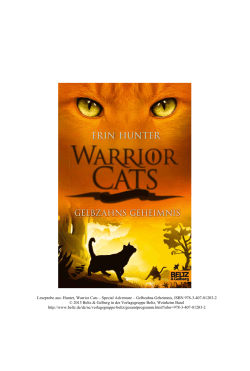 Leseprobe_Warrior Cats - Special Adventure. Gelbzahns Geheimnis