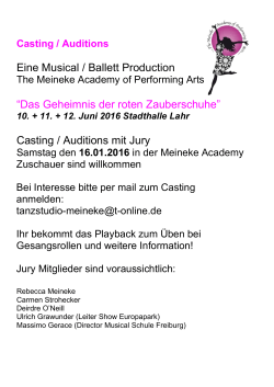 Eine Musical / Ballett Production &ldquo;Das Geheimnis der roten