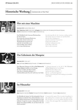 Im Filmatelier Das Geheimnis der Marquise Flirt mit einer Maschine