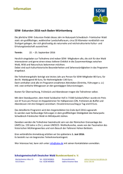 Information - Schutzgemeinschaft Deutscher Wald