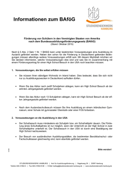 Informationen zum BAf&ouml;G - Studierendenwerk Hamburg