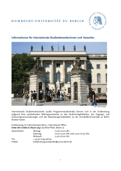 Informationen für internationale - Hu