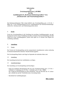 Information zur Zwischenpr&uuml;fung gem. &sect; 48 BBiG f&uuml;r den