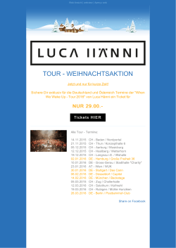 14.12.2015 | Grosse Tour – Ticket Aktion zu