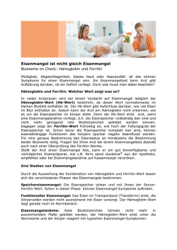 Eisenmangel ist nicht gleich Eisenmangel14-September-2015