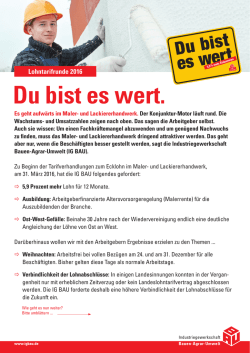 Du bist es wert. - IG Bauen-Agrar