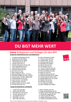 DU BIST MEHR WERT - ver.di | Landesbezirk Rheinland