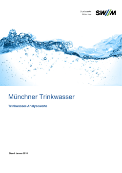 Trinkwasser-Analysewerte