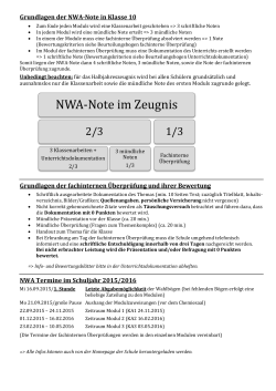 NWA Infos - Klasse 10 - Gustav-Mesmer