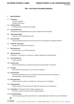 Bau und Ausstattungsbeschreibung