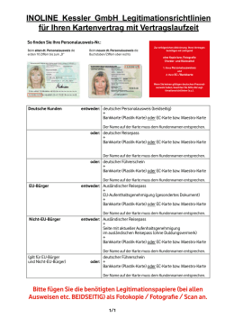 INOLINE Kessler GmbH Legitimationsrichtlinien f&uuml;r Ihren