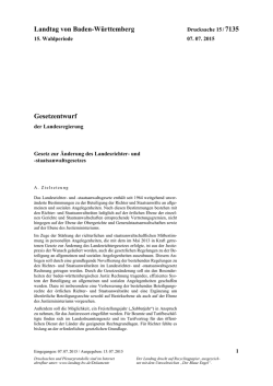 Drucksache 15/7135 - Landtag Baden W&uuml;rttemberg