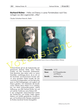 Gerhard Richter – Nähe und Distanz in seiner Porträtmalerei nach