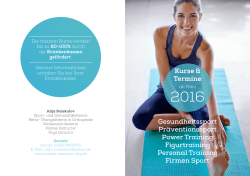 Kursplan 2016 - Pilates Zentrum Nürnberg